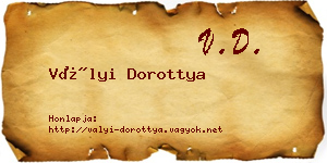 Vályi Dorottya névjegykártya